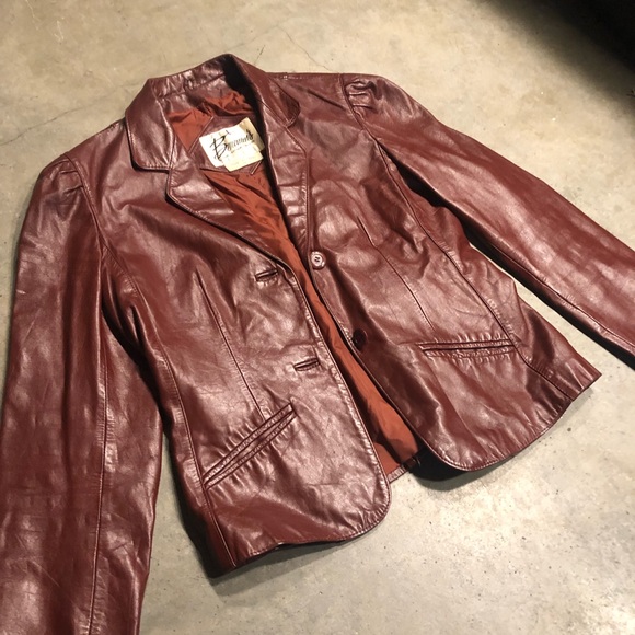 VINTAGE Leather Jacket #EV2 - Picture 2 of 7